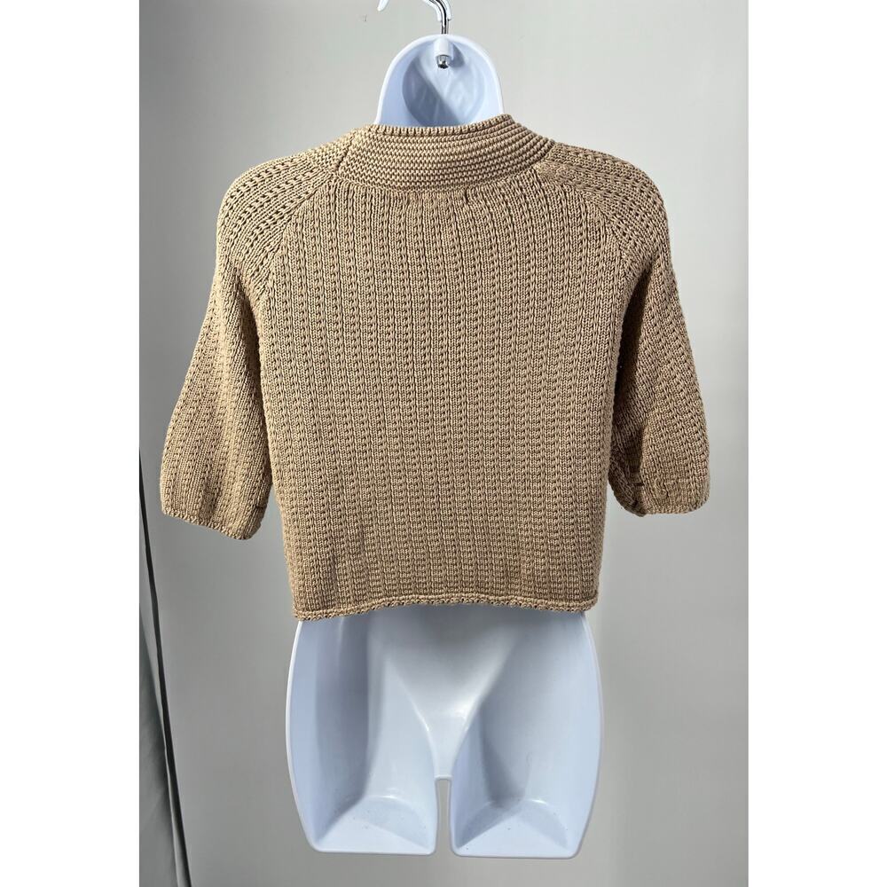 Dress Barn Chunky-Knit Shrug Cardigan Brown size Large Secretary Teacher office - Picture 3 of 10